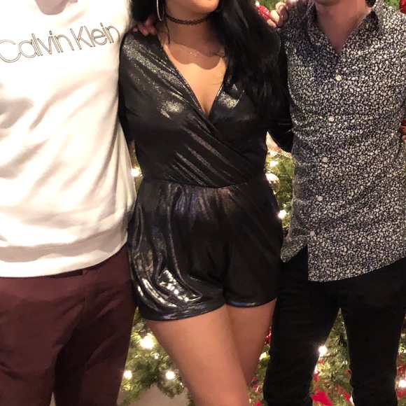 TOPSHOP Metallic Romper - Picture 2 of 3